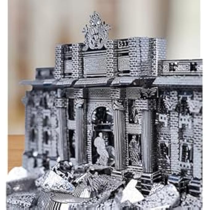 FONTANA DI TREVI 3D METAL PUZZLE FONTANA DI TREVI 3D ARCHITECTURE METAL PUZZLE 3D METAL PUZZLE FOR ADULTS 11 X 6.5 X 6.8 CM - Image 3